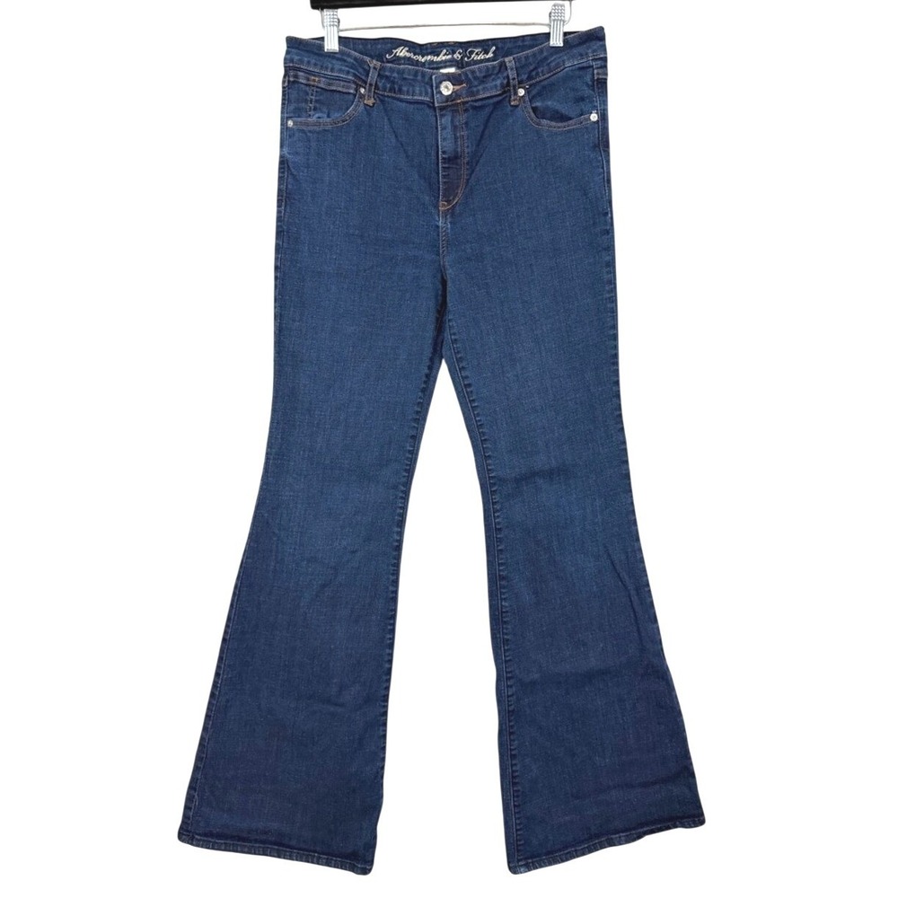 Abercrombie Fitch‎ Dark Wash Flare Jeans Women Size 14R